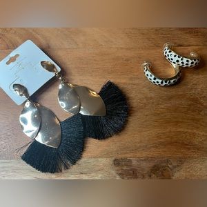 Black and Gold Earrings